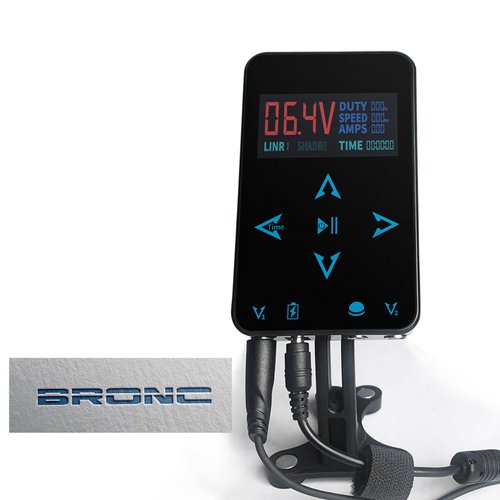 BRONC Professional Dual Digital Tattoo Power Supply Colorful HD LCD Display for Two Tattoo Machines TPN-037