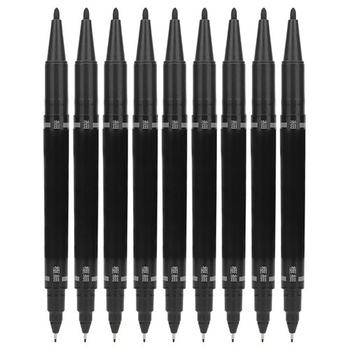 Joyzan Marking Pen, Double End Marker Piercing Positioning Marker Tool Removable Markers Aesthetic Procedures Surgical Stencil Sites Bold Tip Scribe Piercing Positioning Art Men Women 10pcs Black