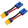 2 Pairs XT60 XT-60 XT60H Male Female Plug Connector to EC5 Male Female Plug Connector Adapter Cable with 12AWG Silicone Cord