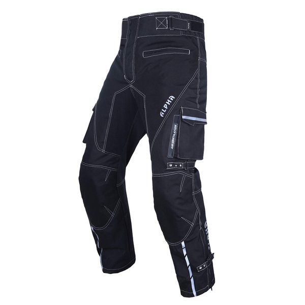 Dirt Bike Motocross Motorcycle pants for men hi Vis armor riding racing dual sports overpants atv mx bmx (BLACK, WAIST 30"-32" INSEAM 32")