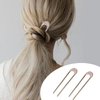 LELEVTXP 2 Pcs Metal U Shape Hair Pin Women Retro Hair Pin Metal French Style Hairpins Simple Hair Stick for Women Girls Hair Diy Accessory