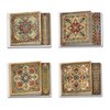 The Best Card Company - 12 Assorted Blank Note Cards (4 x 5.12 Inch) - Boxed All Occasion Notecards Bulk (4 Designs, 3 Each) - Ornate Tiles MQ4609OCB-B3x4