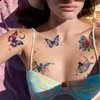 CHARLENT 110 Glitter Styles Temporary Tattoos for Girls Women - 12 Sheets Glitter Dream Butterfly Moon Fairy Mermaid Temporary Tattoos for Girls Party Favors Festival Makeup