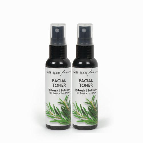 Bath & Body Fusion Tea Tree + Lavender Facial Toner, 1 Fl Oz (Pack of 2), Black