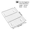 P&P CHEF Baking Rack Pack of 2, Stainless Cooling Rack for Cooking Baking Roasting Grilling Drying, Rectangle 8.6'' x 6.2'' x0.6'', Fits Small Toaster Oven, Oven & Dishwasher Safe