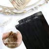Moresoo Seamless Clip in Hair Extensions Human Hair Brown Seamless Clip in Extensions Human Hair Seamless Clip ins Human Hair Extensions PU Weft Clip Hair Extensions Darkest Brown #2 20inch 7pcs 120g