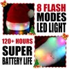 tgosomt Santa Hat, Light up Christmas Hat with LED Lights, Flashing Santa Hat for Adults/kids/Baby (Kid)