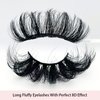 Lashes Eyelashes Long False Faux Mink Look Like Lash Extensions D Curl Wholesale Dramatic 3D 25mm-30mm Wispy Fluffy Strips Fake Eyelash Bulk Amazing For Women (5 Pairs 30mm set1)