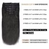 Light Yaki Straight Human Hair Extensions PU Clip in Hair Extensions Natural Black 14 Inch 120g Kinky Straight Natural Remy Seamless Clip ins Human Hair Extensions