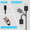 USB C Splitter Cable, 4 in 1 Multi Charging Cable, USB 2.0 A Male to 4 USB C Male Charging Cord for Cell Phones Tablets and More (Black, 3.28FT)