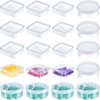 20 Pcs Clear Board Game Tokens Storage Containers Trays Clear Plastic Beads Storage Containers Box Assorted Sizes Storage Boxes Game Components with Lids Game Pieces, Dice, Tokens, Beads