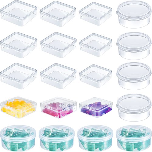 20 Pcs Clear Board Game Tokens Storage Containers Trays Clear Plastic Beads Storage Containers Box Assorted Sizes Storage Boxes Game Components with Lids Game Pieces, Dice, Tokens, Beads
