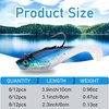Soft Fishing Lures Swimbait Jig Heads Paddle Tail Swim bait Pre-Rigged Swimbaits with Weighted Hooks Crankbait Swim Shad Lures Swim Baits for Bass Trout Walleye Fishing Saltwater Freshwater