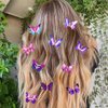 BARTOSI Butterfly Hair Clips Purple Butterfly Hair Barrettes Butterflies Hairpin Cute Decorative Bobby Pins Hair Accessories for Women and Girls (Pack of 10)