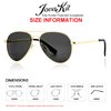 JOVAKIT Kids Small Polarized Aviator Sunglasses for Girls and Boys Age 4-16 (Gold/Grey)
