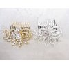 Generic Gold or silver crystal flower hair comb barrette clip bridal clip bridal (Primary color: Silver)