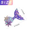 Mermaid Tail Hair Sparkling Pin Aurora Sequins Fish Tail Hairpin Crocodile Clips Hair Clip Starfish Shell Mermaid Design Hair Clips Accessories for Women and Girls-2 pcs（Dark Violet）