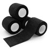 Ruicoo Tattoo Grip Tape 4pcs Tattoo Grip Wrap Cover Disposable Tape Self-Adhesive Bandage 2" x 5 Yards Black Tattoo Grip Tape for Tattoo Machine Grip