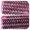 URNNE DIY Lash Extension Kit, 9-16mm Mix 30D 40D Eyelash Extensions Kit, 320pcs Individual Eyelash Clusters, Lash Clusters Kit with Bond and Seal, Remover, Tweezers