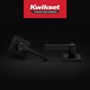 Kwikset Halifax Entry Door Handle with Lock and Key, Secure Keyed Reversible Lever Exterior, For Front Entrance and Bedrooms, Matte Black, Pick Resistant Smartkey Rekey Security and Microban