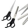 AAProTools Stainless Steel Hair Cutting Scissors Barber Thinning Shears Hairstyle Hairdressing Kit Black 2 Pcs