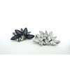 Generic Small blue or clear rhinestone flower alligator hair clip for fine thin hair (Primary color: Blue)