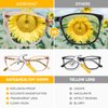 AQWANO Stylish Cat Eye Computer Reading Glasses Women Oversized Designer Blue Light Block Eyeglasses Readers Anti UV400 Eyestrain with Sping Hinge,Champagne 2.5