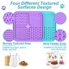 2PCS Licking Mat for Dogs with Suction Cups, Premium Lick Pad for Anxiety Relief, Slow Feeder Dog Bowls, Perfect for Bathing, Grooming and Training