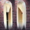 QD-Tizer #613 Blonde Long Straight Synthetic Hair Wigs with Bangs Women's Costume Wig Heat Resistant Hair Replacement Wig
