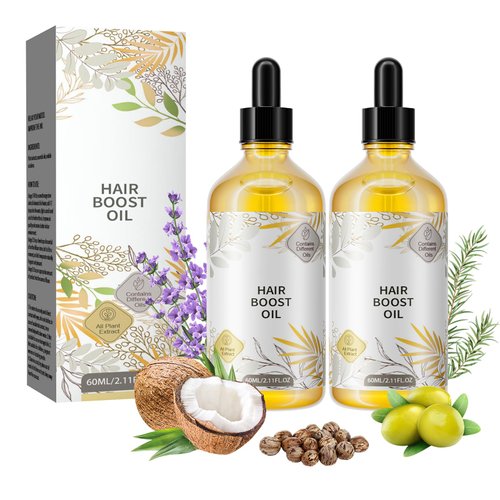 Panarciss Veganic Hair Growth Oil, Natural Hair Serum with Rosemary, Castor, Lavender, Coconut Oil, Nourishing Dry Scalp, Hair Strengthening Oil for Thinning Hair (2 x 60 ml)