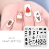 Rolabling Nail Stamping Plate Stainless Steel Nail Plates Template Nail Polish Stamping Ice Cream Cute Animals Image Stencil Manicure Printing Design (IM023)
