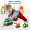 Toddler Car Toys for 1-3 Year Old, 2 PCS Dump Truck Toys and Mixer Cement,BPA Free Outdoor Toys for Toddlers,Christmas Birthday Gifts for Toddler Boy Girl 3-4
