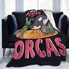 Just A Girl Who Loves Orcas Blanket Cute Orcas Decor Throw Blanket Gifts for Girls Boys Orcas Lover Super Warm Soft Plush Lightweight Fleece Flannel Bedding Blanket for Kids Adult Men Women 50"X40"