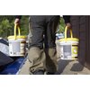 Frabill 2.2 Gallon Bait Bucket, White and Yellow (4820)
