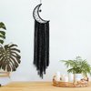 Dream Catcher Black Moon Dream Catchers Hanging Crystal Stone Boho Decor for Bedroom Bohemian Home Decoration Ornament Craft Gift (Black)