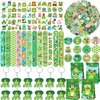 Lcnjscgo 110 PCS Frog Party Favors, Frog Temporary Tattoos Slap Bracelets Keychains Stickers Badges Gift Bags for Frog Birthday Party Decorations Supplies Gifts for Kids Classroom Rewards Baby Shower