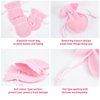 NBEADS 50 Pcs Velvet Bags, 3.54×2.75" Calabash Shape Drawstring Jewelry Pouches Small Candy Gift Bags for Christmas Wedding Birthday Party Favors, Hot Pink