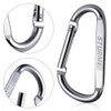 3" Aluminum D Ring Carabiners Clip D Shape Spring Loaded Gate Small Keychain Carabiner Clip Set for Outdoor Camping Mini Lock Snap Hooks Spring Link Key Chain Durable Improved 12 PCS (Assorted)