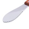 8" Stainless Steel Straight Edge Butter Cheese Cream Sandwich Condiment Spreader Knives with Wood Handle for Kitchen Tools, Cooking Utensil, Event Guest Serving (4 Pack)