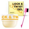 immetee Braiding Gel, Twist and Lock Gel All Day Hold, Edge Control Gel for Afro Hair, Frizz Control Hair Gel with Brush. 200g/7.05Oz (Yellow)