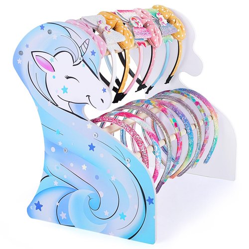 FIOBEE Girls Headband Holder Organizer Unicorn Headband Storage Hair Accessories Organizer Hairband Display Stand Home Room Decors for Kids