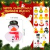 Hanaive 16 Pcs Assorted Christmas Rubber Ducks Bulk with Different Designs Mini Rubber Ducks Bath Toys Xmas Themed Novelty Duck for Party Supplies Gifts Birthday Baby Shower Pool Party (Classic)