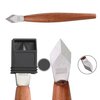 Marking Knife with Plastic Protector, Marking Gauge Woodworking, Premium Woodworking Tool with High Speed Steel Sharp Blade, Beautiful Rose Wood Handle