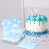 40Pcs Cloud Napkins-Cartoon Story Party Supplies Blue Sky White Clouds Disposable Paper Napkins Cloud Themed Birthday Baby Shower Decorations