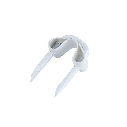 Gardner Bender MSW-1540 Fiber Insulated Staples ⅛ Inch., Secures Low-Voltage / Bell Wire / Speaker / Telephone & Thermostat, Splinter Free, 40 Pk., White