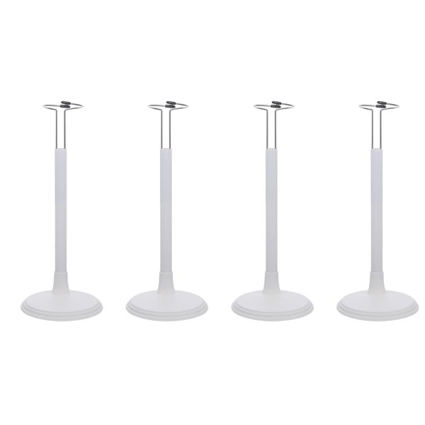 jarbins 4pcs Doll Stands White Doll Display Support Reusable Action Figure Display Stand Adjustable Doll Display Rack Stuffed Animal Stand Dollhouse Decor