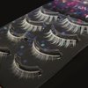 FQNing White False Eyelashes Upper and Lower Lashes Set for Party, Cosplay, Masquerade (Comic white)