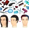 Mannequin Head, Male mannequin Head with 100% Human Hair, 12" Barber Mannequin Head, Hairdresser training Doll manikin Head for Hair Styling and Practice