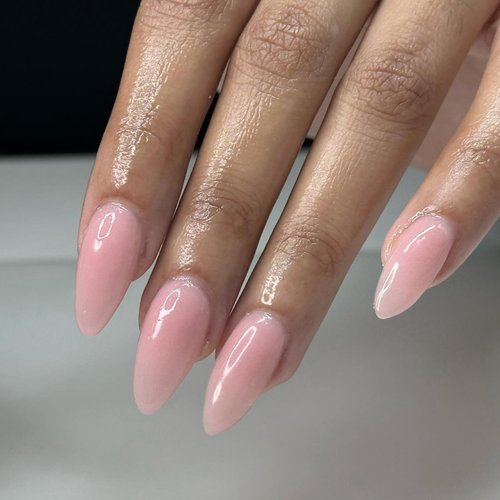 48 Almond Nails Nude Pink Press On Nails Almond Shaped,Xcreando Acrylic Nails Glue on Nails Medium,Medium Length Stick on Nails Press ons Fake Gel Nails,False Nails for Women in 48 PCS