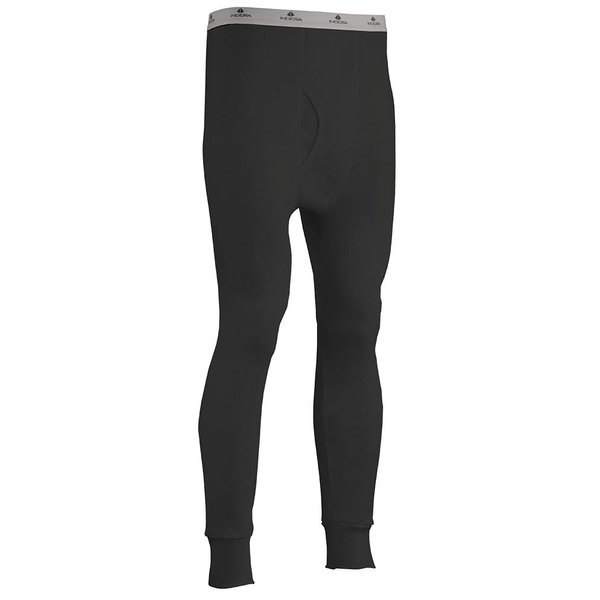 Indera Expedition Weight Cotton Raschel Knit Long Johns Thermal Underwear for Men, Black, XXL